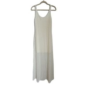 Viola Dress L Large Beige Floral Cut Out Lined Sleeveless Maxi